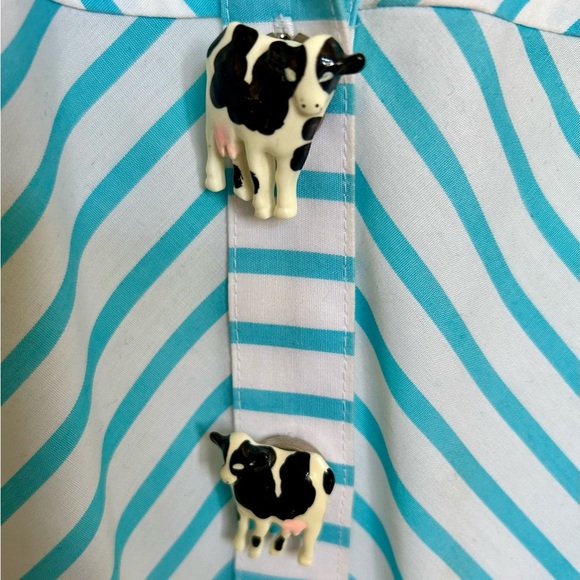 Three Cow Button Covers . They slide on and then snap on. Adorable - Picture 4 of 4